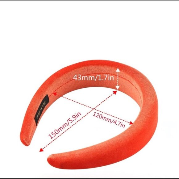 NWOT Magda Padded Grey Leopard Print Velvet Headband - Picture 4 of 7